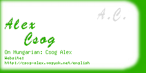 alex csog business card